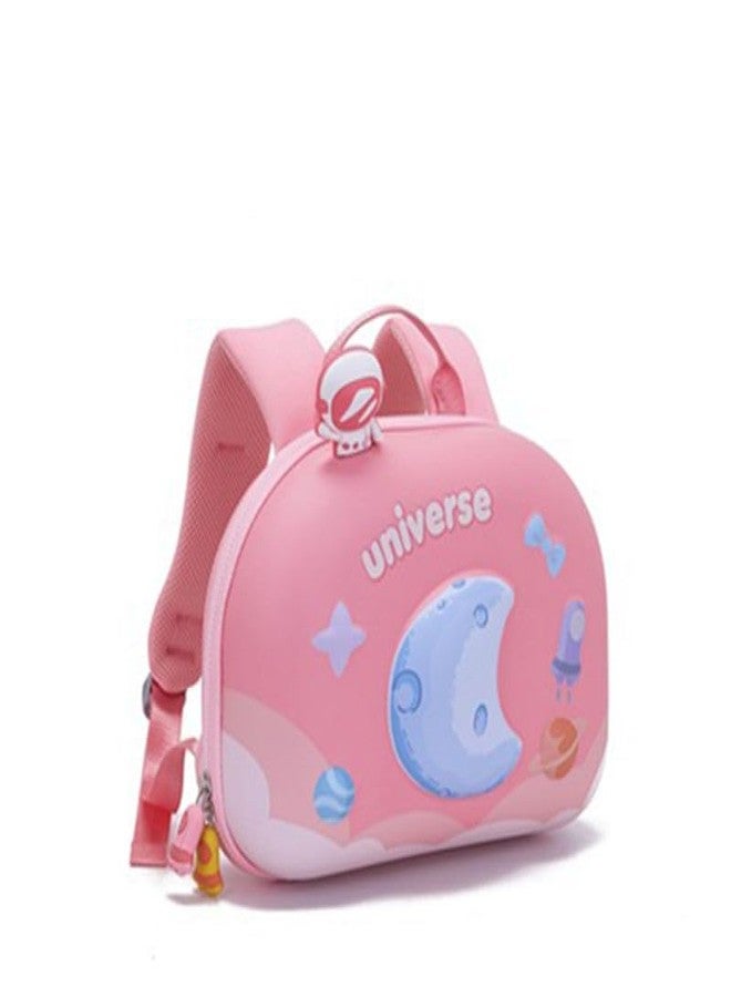 SID MAGIC Kids Backpack for Girls & Boys - Lightweight Toddler School Bag | Cute 3D Moon & Universe Design | Waterproof, Comfortable, Adjustable Straps - Ideal for Preschool & Daycare (Cosmic Pink) - Image 1